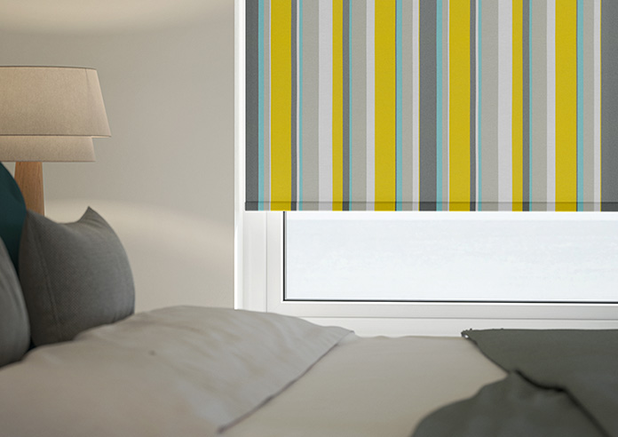 Riviera Stripe, Chartreuse - Twist&Fit Roller Blind - Image 5